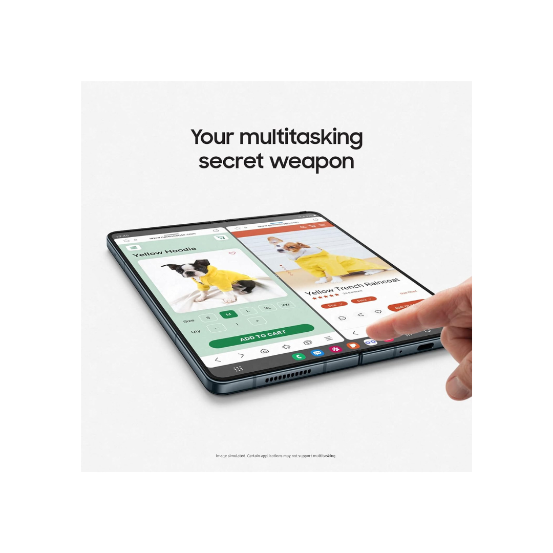 Samsung Galaxy Z Fold4 5G (Dual Sim And Esim) 7.6 inches, 256GB Rom/12GB Ram/SM-F936B - Gray Green - International Version