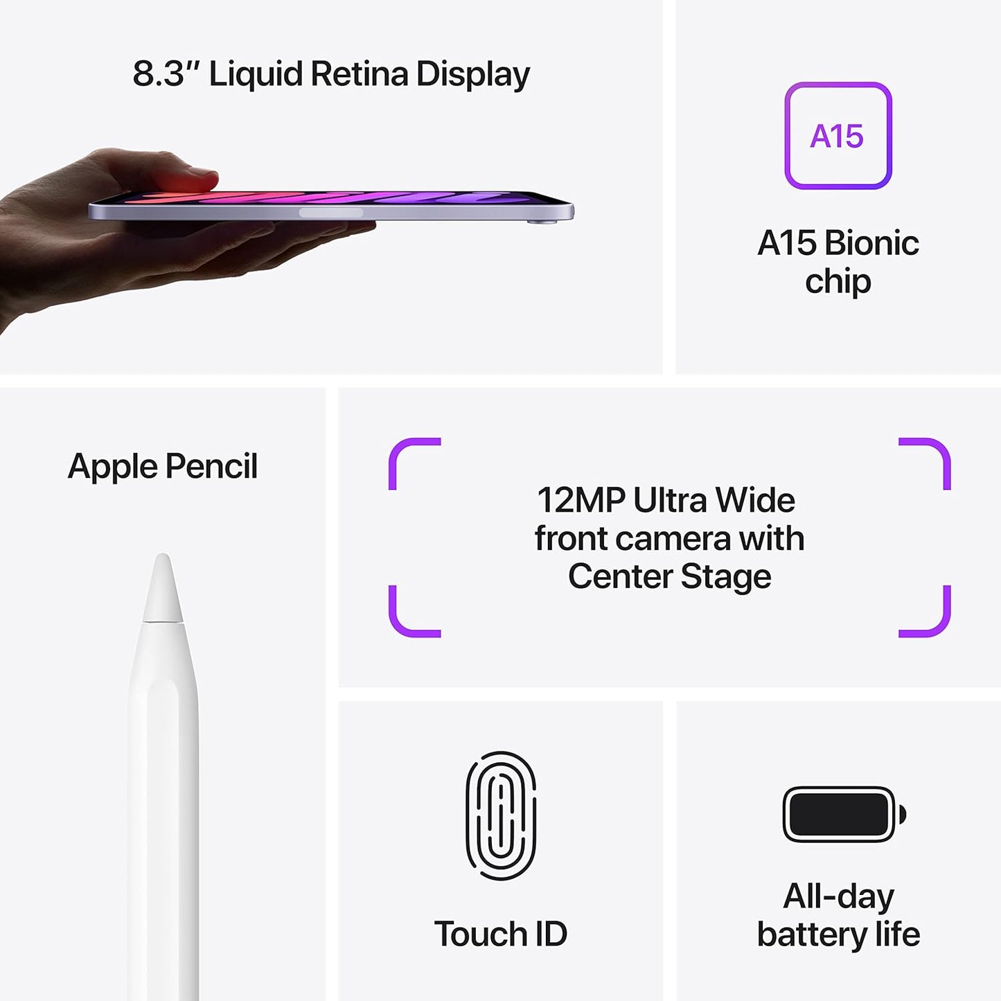 Apple 2021 iPad mini (8.3-inch, Wi-Fi, 256GB) - Space Grey (6th Generation)