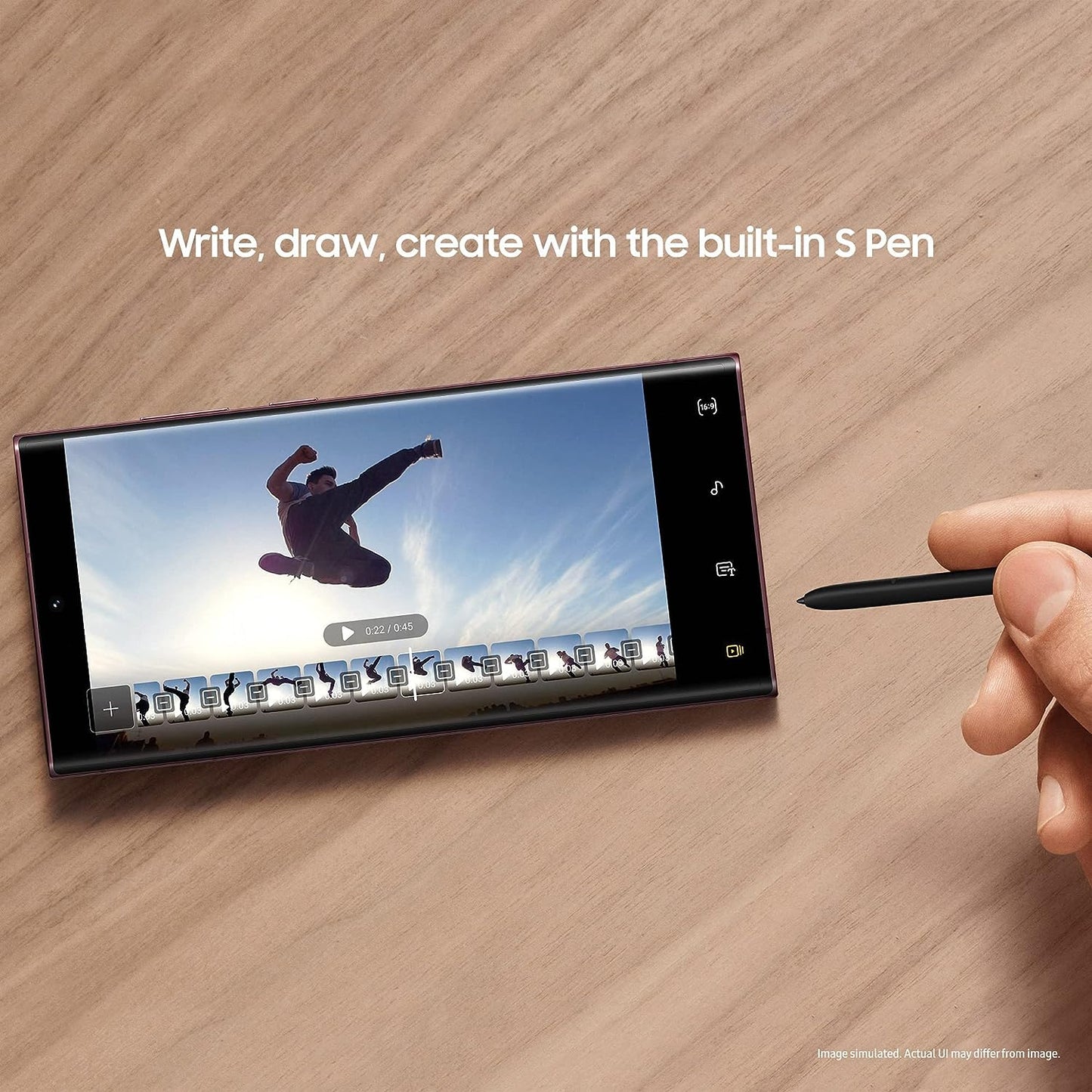 SAMSUNG Galaxy S22 Ultra 5G Mobile Phone 256GB SIM Free Android Smartphone Phantom White - International Version