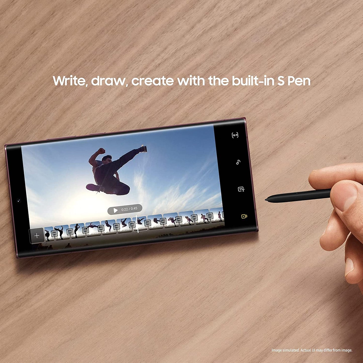 SAMSUNG Galaxy S22 Ultra 5G Mobile Phone 256GB SIM Free Android Smartphone Phantom White - International Version